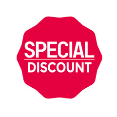 Red special discount label