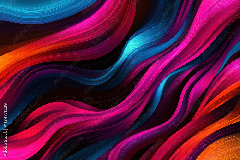 Poster this abstract artwork features a mesmerizing blend of vibrant colors flowing seamlessly, creating a 