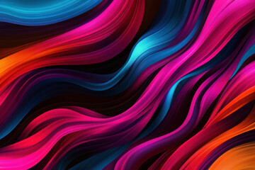 Fototapeta premium This abstract artwork features a mesmerizing blend of vibrant colors flowing seamlessly, creating a dynamic wave effect that captivates the viewer's imagination and stirs emotions.