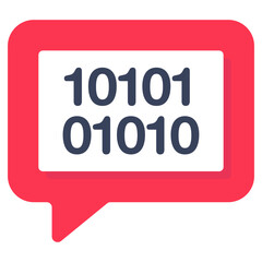 Premium download icon of binary chat