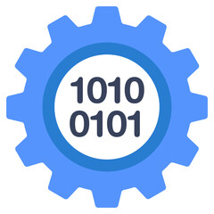 An icon design of binary code setting