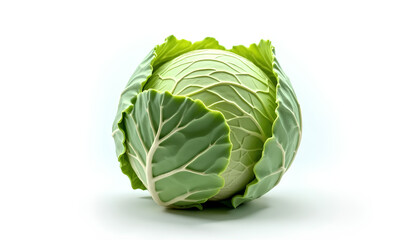 cabbage isolated on white background, full depth of field