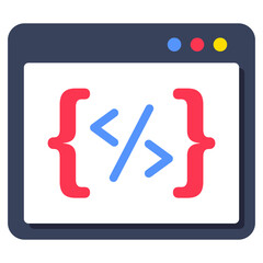 An icon design of web coding