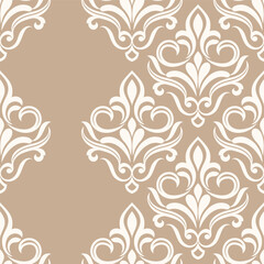 Damask floral design element. Graphic ornament royal wallpaper vector background.