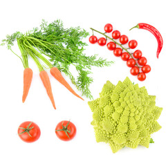 Vegetable isolated on white background.