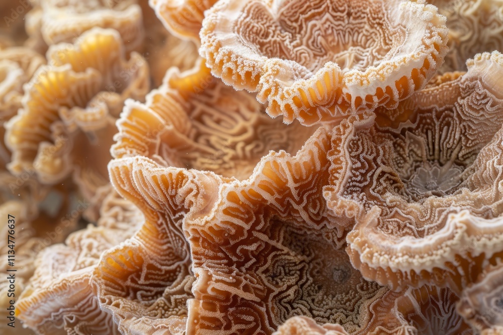 Poster this striking display captures the detailed textures and patterns of coral formations, highlighting 