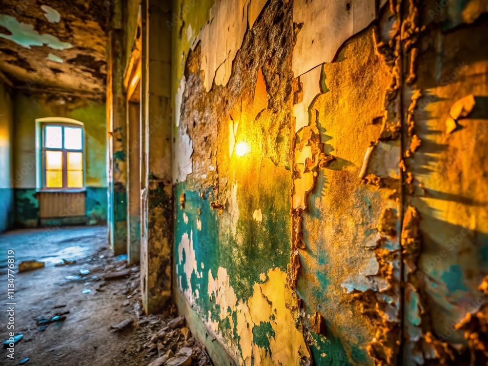 Poster captivating low light photography of weathered plaster walls highlighting texture and character in a