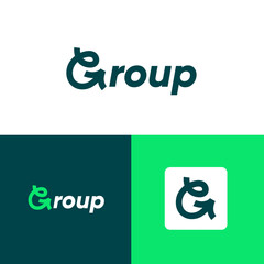 Modern G Shape Logo - Group Logo Design