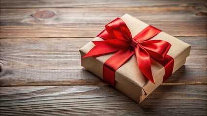 A beautifully decorated gift box with a red ribbon, gift, present, surprise, celebration, special occasion, ribbon