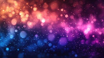 Obraz premium Vibrant Abstract Background with Bokeh Lights in Pink Blue Purple and Gold for Celebrations and Events