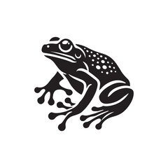 Frog logo. Abstract frog on white background. Bufo Common European Toad