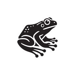Frog Silhouette vector stock illustration.