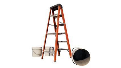 ladder on a white background isolated