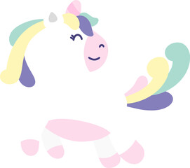 illustration of cute little unicorn.