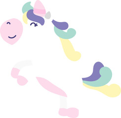 illustration of cute little unicorn.