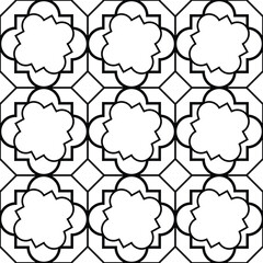 Abstract geometric pattern with lines, A seamless vector background. Black and white texture.