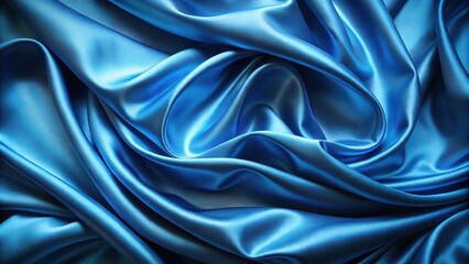 Obraz premium Blue silk background with elegant shine and smooth texture, blue, silk, background, elegant, shine, smooth, texture, luxurious
