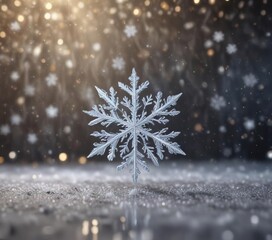 Sparkly snowflakes falling on a glittery background, icy sparkle,