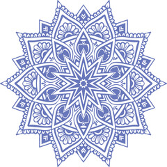 Beautiful flower art and mandala vector design