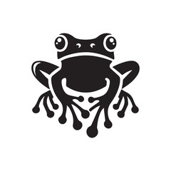 The Black Frogs on a white background.