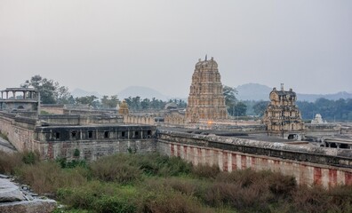 Hemakuta Hill Temple Complex in Hampi. India