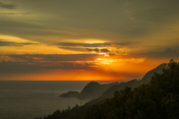 sunset in the mountains