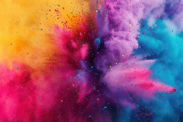 Pixel Perfect Picture of Vibrant Image of Color Run Event with Exploding Powder