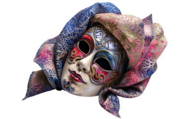 A Captivating Carnival Mask Enveloped in Layers of Enigma and Mystery