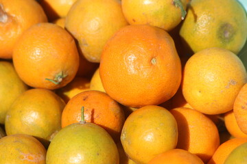 Fresh Tangerines Close Up
