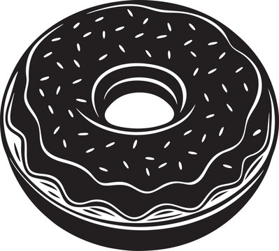 recommend clip art: Doughnut silhouette on a isoleted white background 
