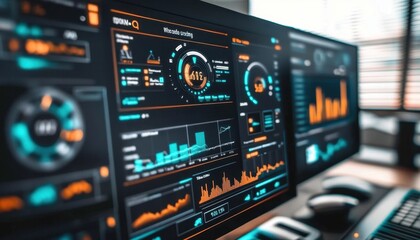 Fototapeta premium Leveraging AI to enhance project metrics analysis and reporting.