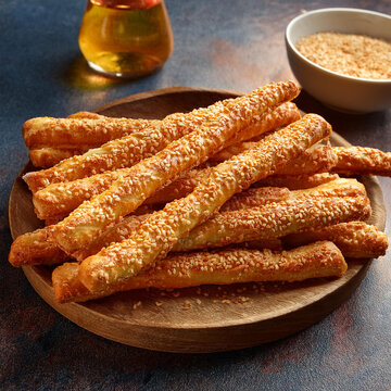 Savory Romanian Cheese Sticks with Flaky Pastry