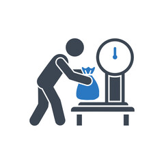 Weighing Money Bag Icon