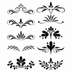 A sophisticated collection of black decorative