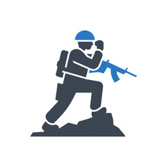 Soldier with Weapon Icon
