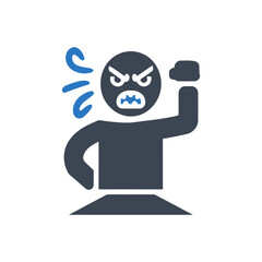 Angry Person Shouting Icon