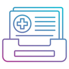 Fototapeta premium archive of health documents icon element for design