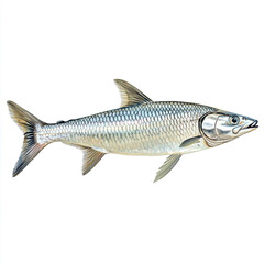 Fototapeta premium Tarpon fish isolated on white background.