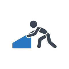Pushing Object Up Hill Icon