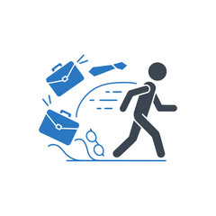 Running Away from Flying Briefcases Icon