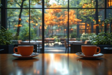 Businessmen and Businesswomen Chatting in Office Cafe Space