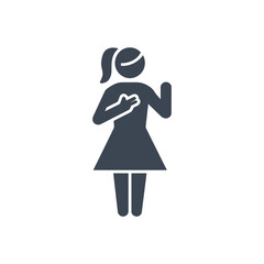 Female Expressing Gesture Icon