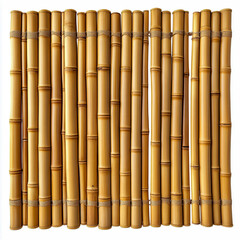 Traditional Bamboo Mat With Vertical Sticks isolated on white background.