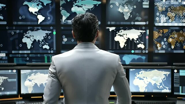 CIA Agent Monitoring Technology in Control Room