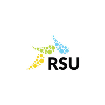 RSU letter logo design on white background. Creative  modern RSU letter logo design. Vector design.