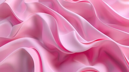 Obraz premium 3d render, abstract pink background with layers macro, wavy fashion wallpaper,