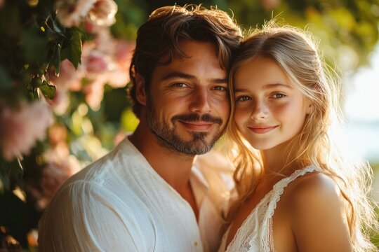 Family Road Trip Joyful Journey with Kids and Rental Car on a Sunny Day - Powered by Adobe