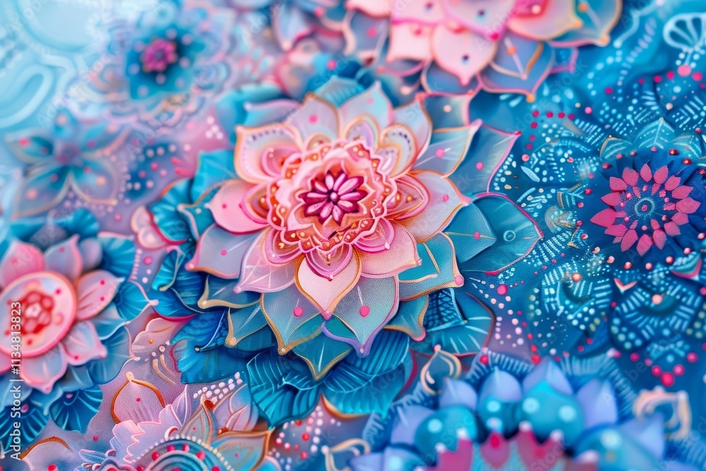 Poster intricate designs feature vibrant flowers with stunning details and colors, creating a beautiful vis