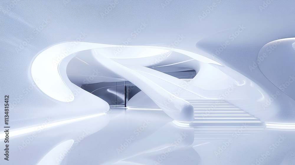 Poster innovative architectural concepts, blending experimental design with artistic lighting, showcasing p