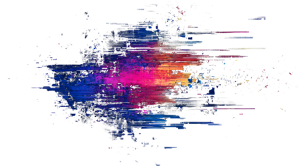 Color glitch overlay digital noise abstract glitch on dark black